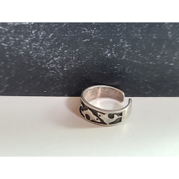 925 Dolphin Open Back Ring Vintage, SIZE US 3.25 - Picture 3 of 10